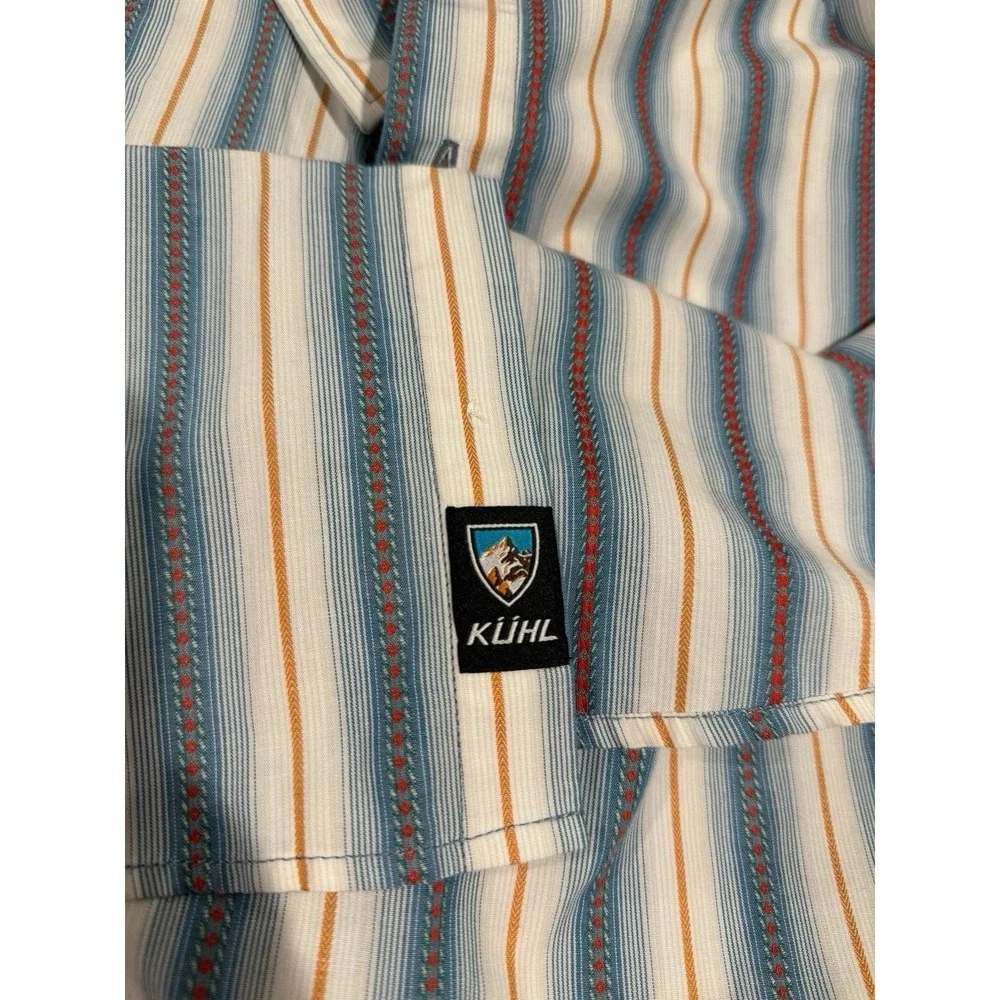 Kuhl Mens Medium Shirt Button Down Short Sleeve Western Hiking Travel‎ Outdoor